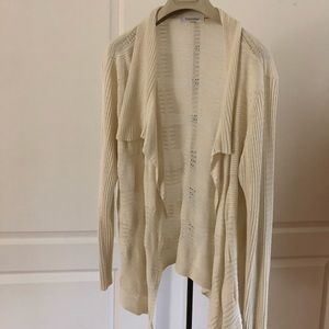 Calvin Klein drape front silk cardigan